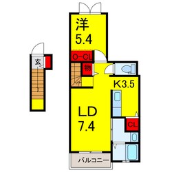 四街道駅 バス10分  山王公民館下車：停歩4分 2階の物件間取画像